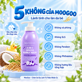  MooGoo Sữa Tắm Gội Tự Nhiên 2in1 Bubbly Wash 500ml Từ Cám Gạo Cho Bé Không Chứa SLS & Paraben 