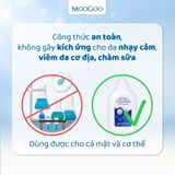  SỮA TẮM DỊU NHẸ KHÔNG SLS, SULFATE CHO TRẺ SƠ SINH, DA NHẠY CẢM , CHỨA CERAMIDES TÁI TẠO DA - MOOGOO 2 TRONG 1 