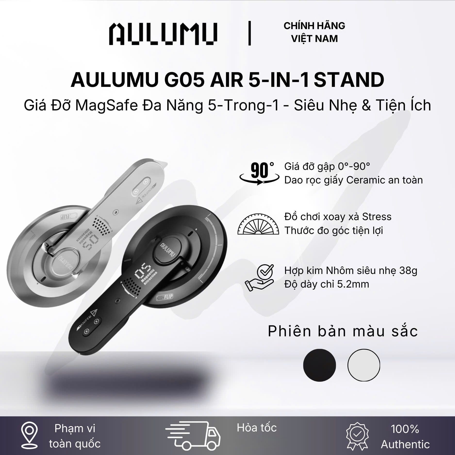  Giá Đỡ Điện Thoại Magsafe Aulumu G05 Air - Silver 