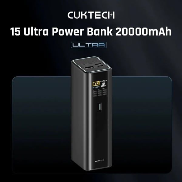  Pin Cuktech 15 Ultra 20.000mah PB200U 210W - Đen 