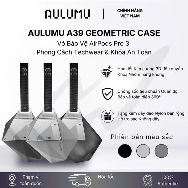  Case Airpods Pro 3 Aulumu A39 Geometric - Xám 