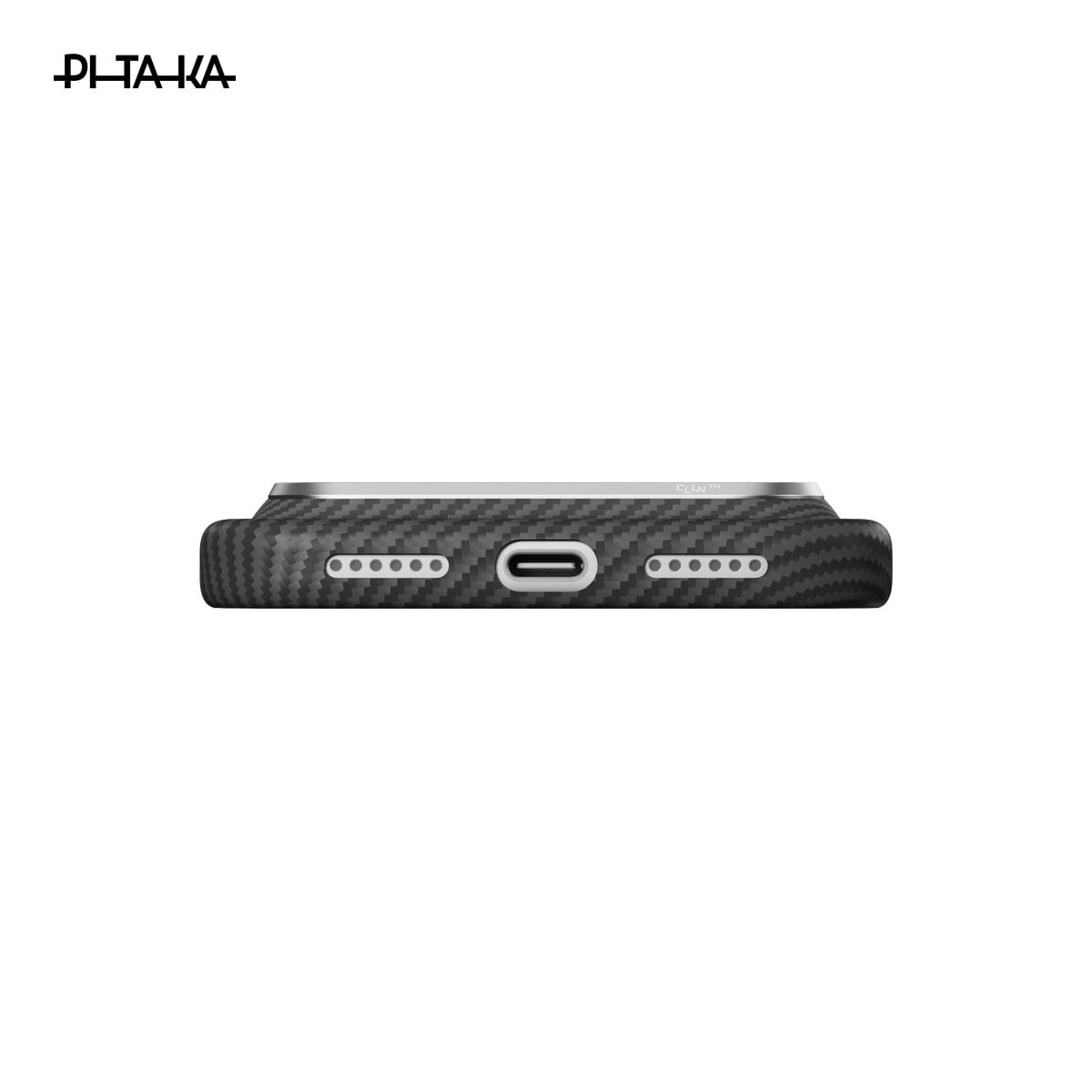  Ốp lưng iPhone 18 Pro Max - PITAKA Edge Case (with PitaTap) - Black Grey (Twill) - Classic 