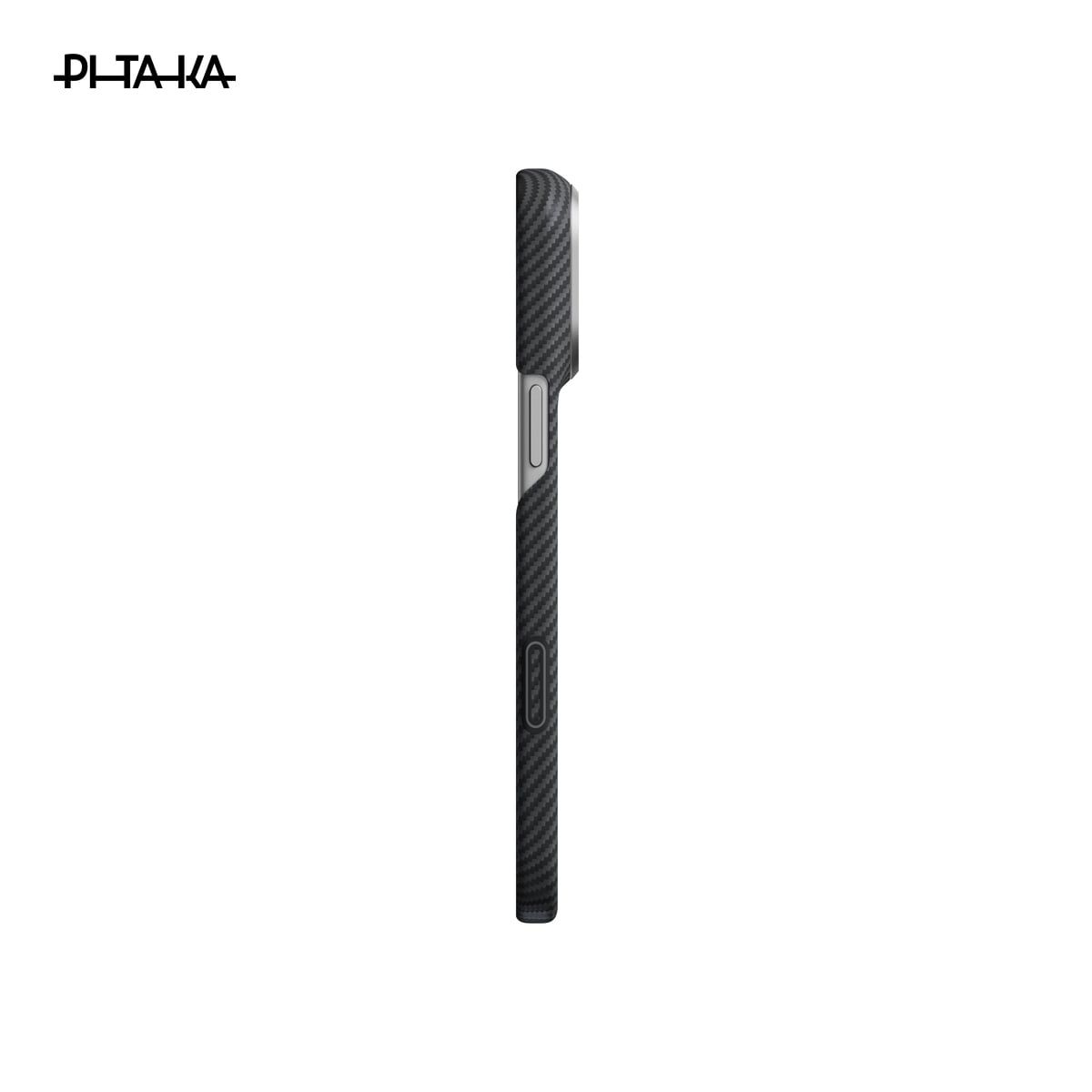  Ốp lưng iPhone 18 Pro Max - PITAKA Edge Case (with PitaTap) - Black Grey (Twill) - Classic 