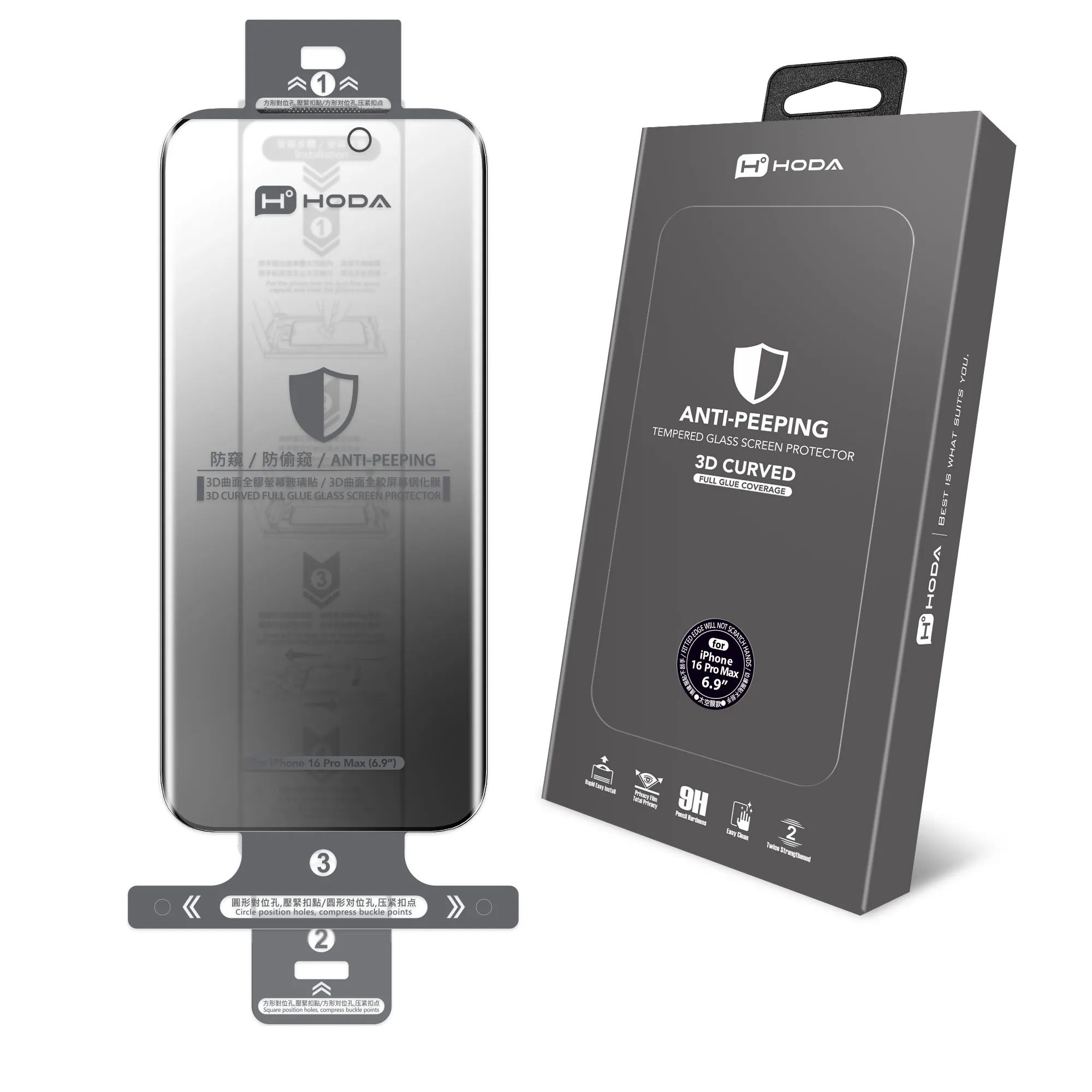  Kính 16 Promax Hoda 3D Chống Nhìn Trộm (Không Khung) 