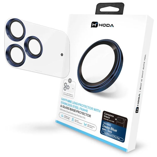  Lens 17 Promax/17Pro Hoda Sapphire Titanium Alloy & Glass - Xanh 