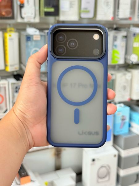  Ốp 17 Pro Likgus Nhám Magsafe - Xanh 