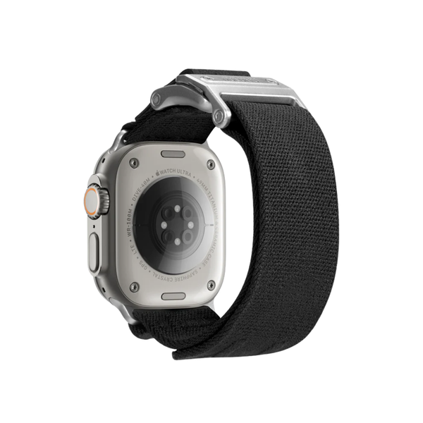  Dây Applewatch Aulumu A11-Dây Đen/Khoá Bạc (44/45/49) 