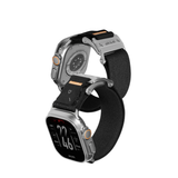  Dây Applewatch Aulumu A11-Dây Đen/Khoá Bạc (44/45/49) 