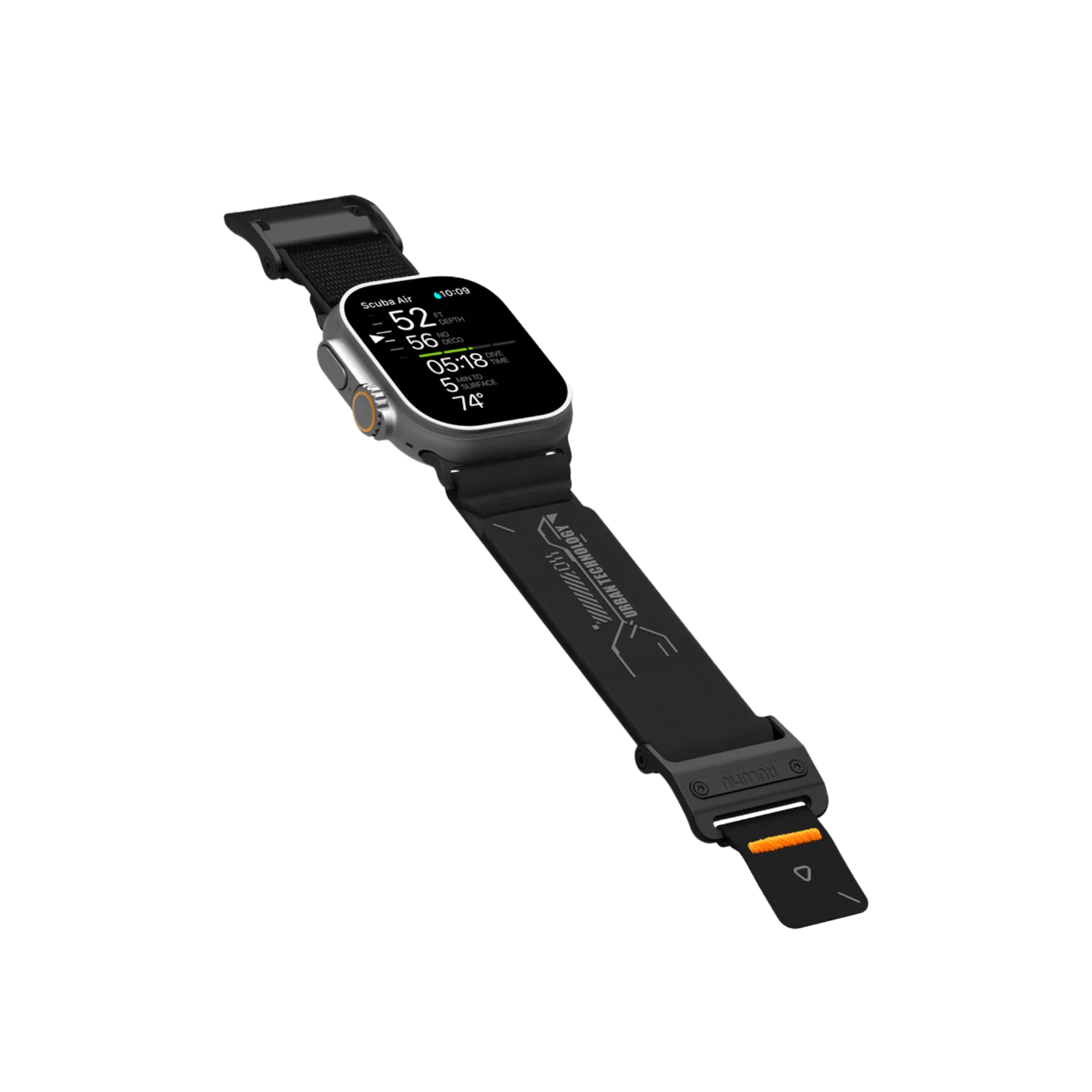  Dây Applewatch Aulumu A11-Dây Đen/Khoá Đen (44/45/49) 