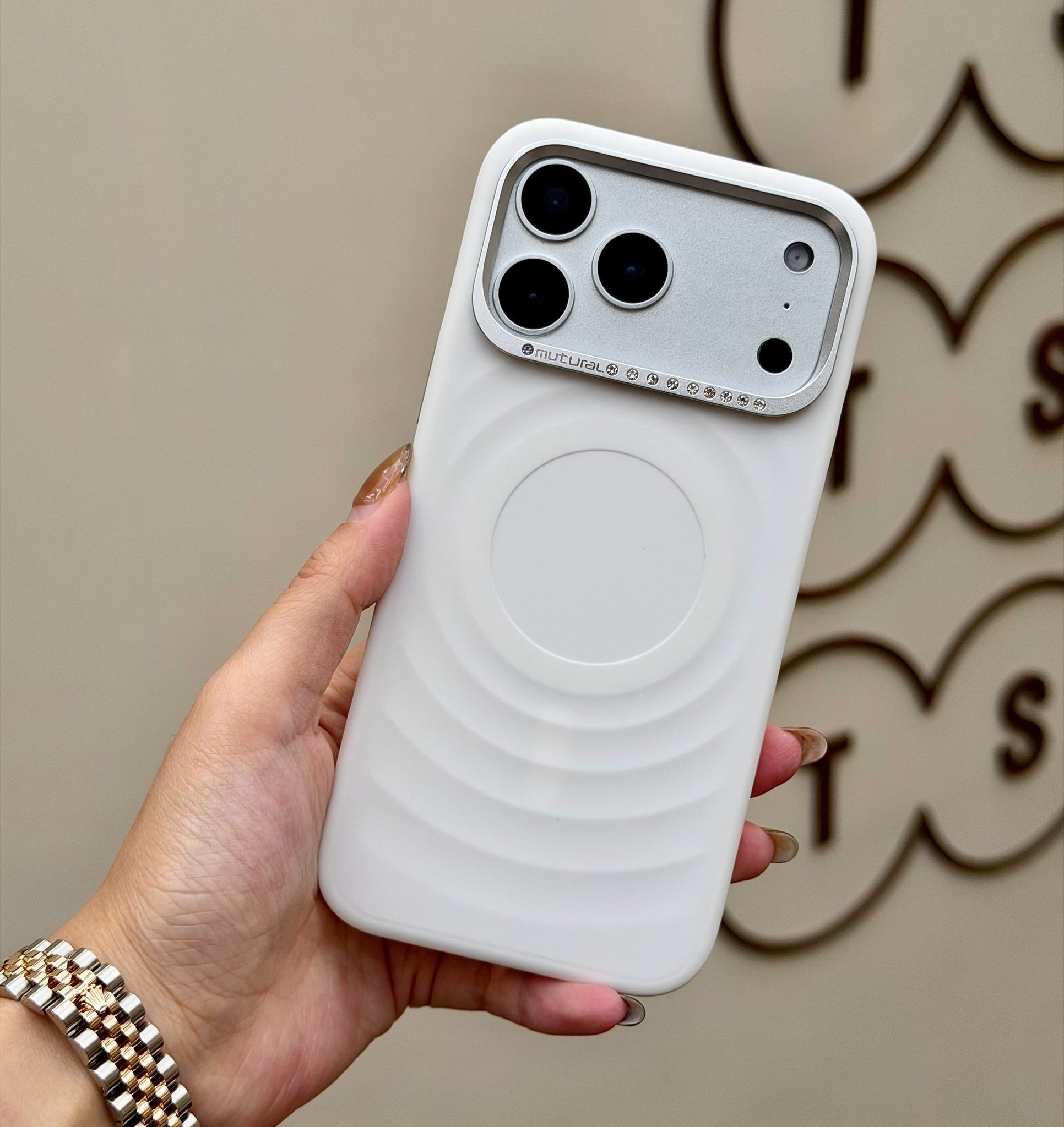  Ốp 17 Promax Mutural Ripple Diamon - Trắng 