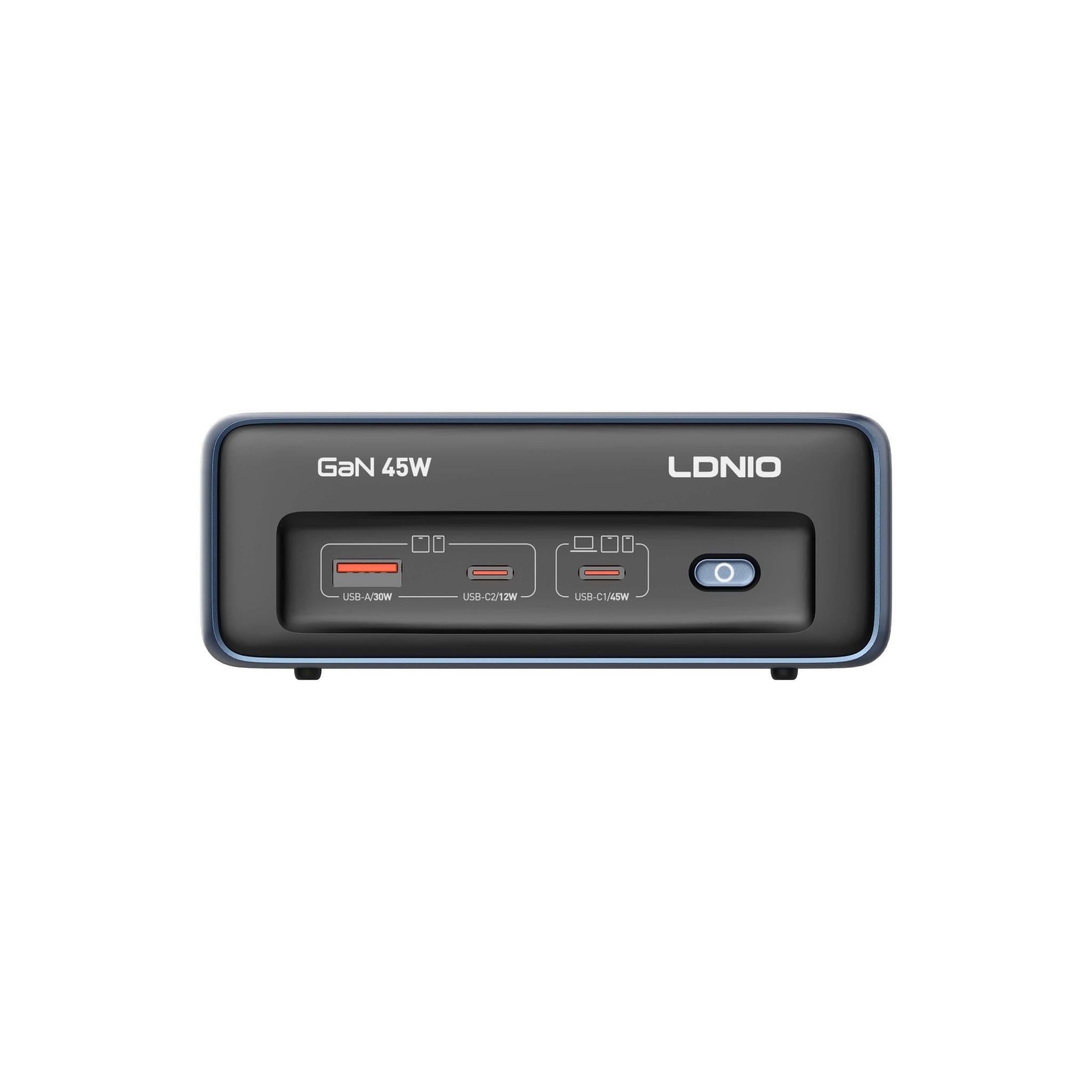  Ổ Cắm Đa Năng LDNIO SC1 GaN 5in1 | 2 AC 2500W + 2C 1A 45W 