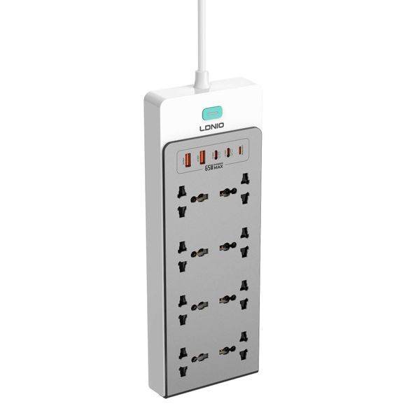  Ổ Điện Đa Năng LDNIO SC4 GaN 13in1 | 8 AC 2500W + 5 USB 65W 