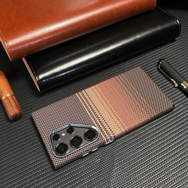  Ốp S25 Ultra Vân Carbon- Sunset 