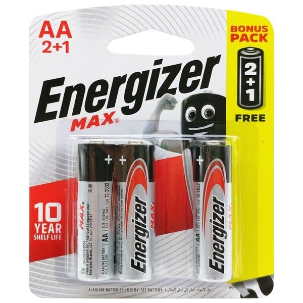  Pin Energizer Max AA E91 BP2+1 (Vỉ 3 viên) 