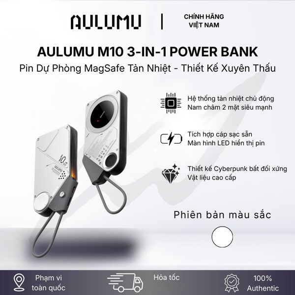  Pin Aulumu Tản Nhiệt 35W M10 10.000mAh Magsafe 