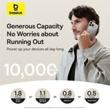  Pin Baseus 10.000mah Nomos 45W Sạc Không Dây Qi2+Cáp - Xám 