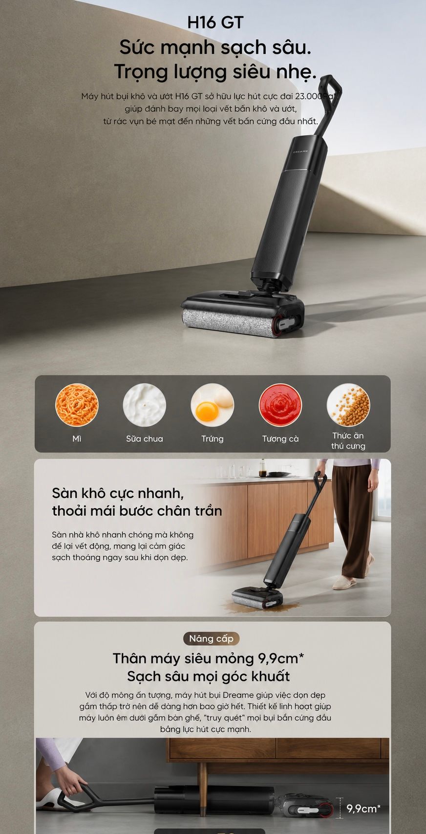  Máy Hút Bụi Lau Sàn Dreame H16 GT 