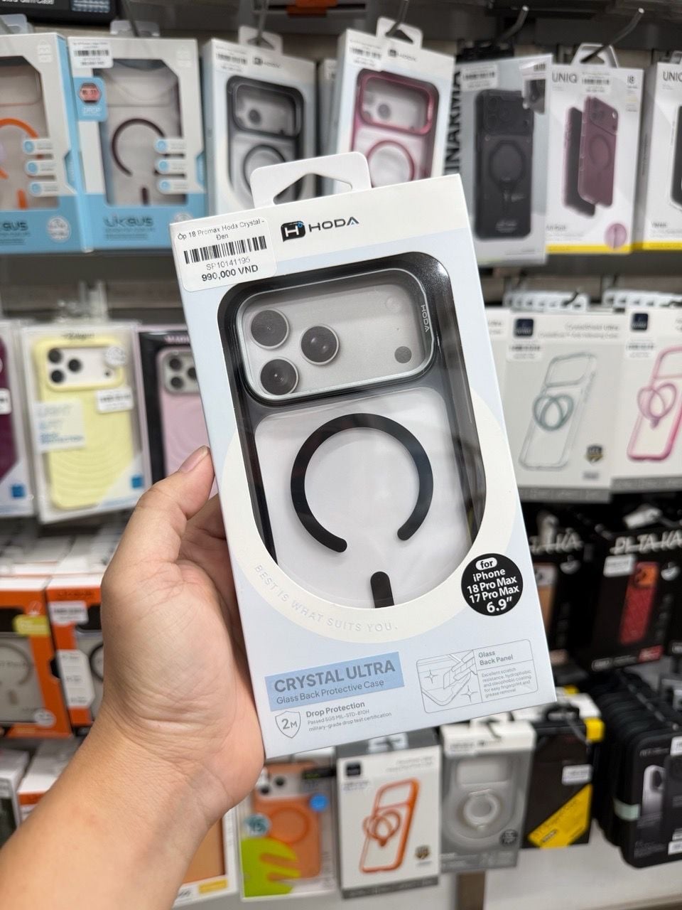  Ốp 18 Promax Hoda Crystal - Đen 