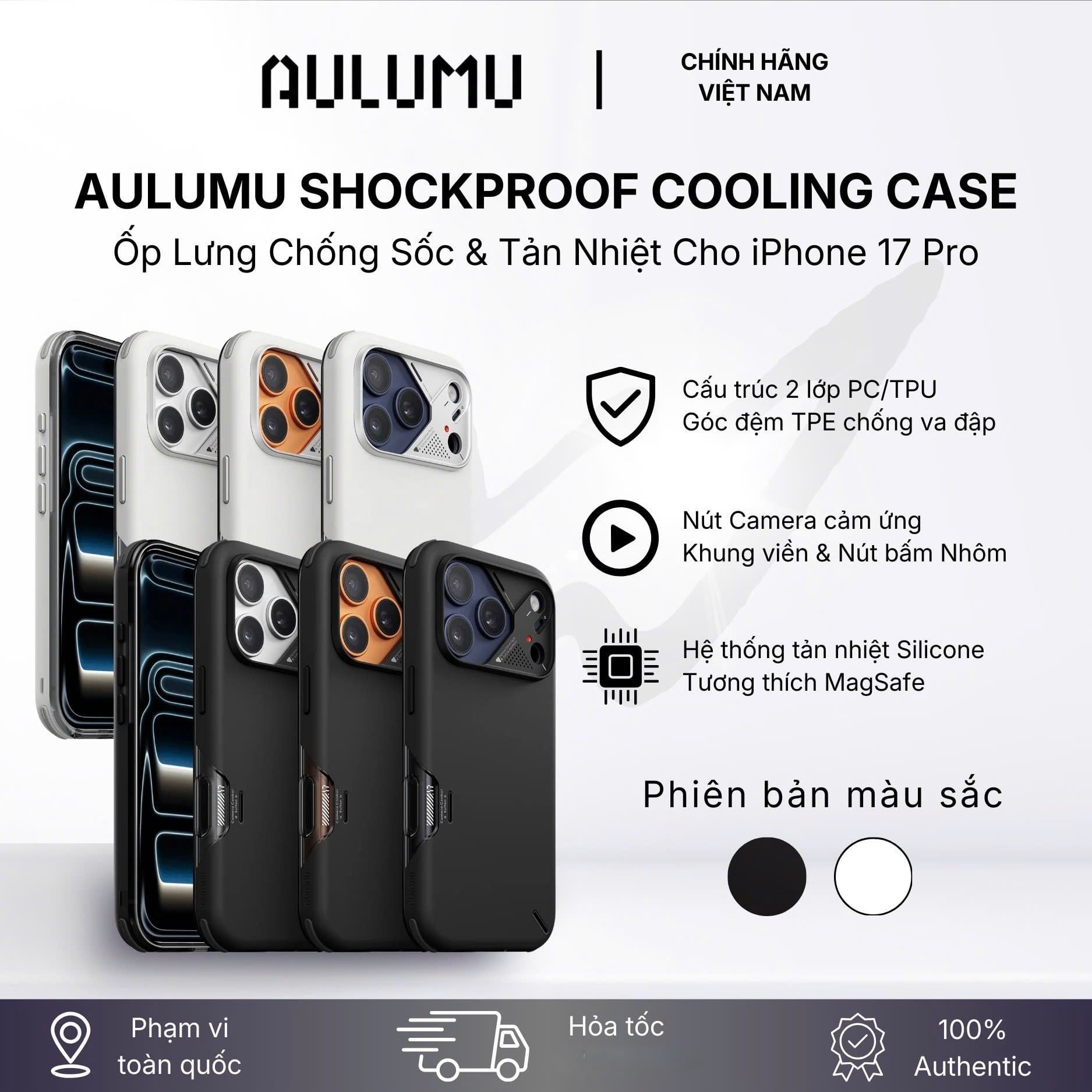  Ốp 17 Promax Aulumu A17 Shock Proof - Trắng 