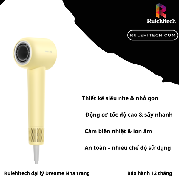  Máy Sấy Tóc Dreame Hair Dryer Gleam - Vàng 
