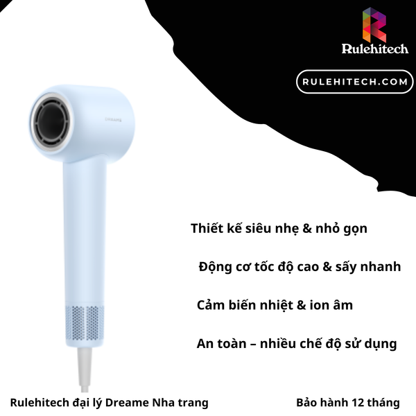  Máy Sấy Tóc Dreame Hair Dryer Gleam - Xanh 