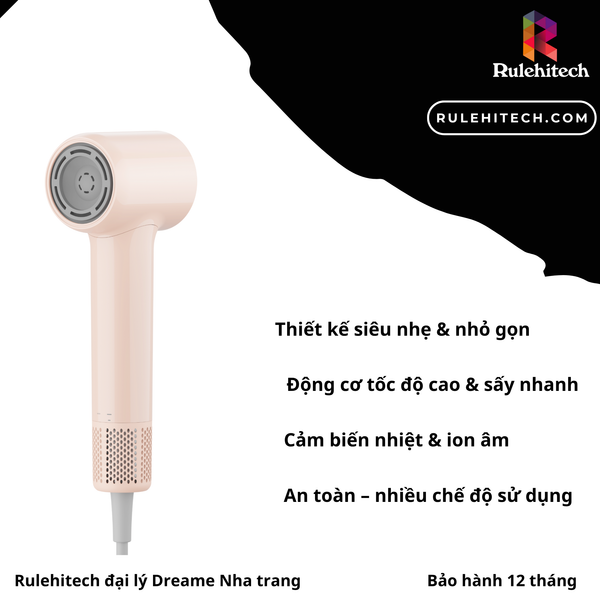  Máy Sấy Tóc Dreame Hair Mini - Hồng 