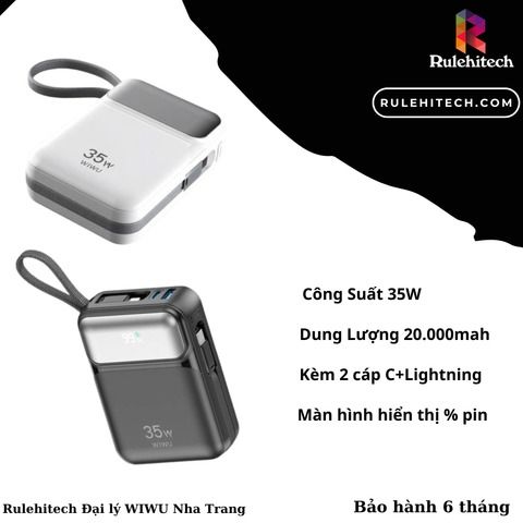  Pin Wiwu Galaxy 20.000mah 35W P036 (Đen) 