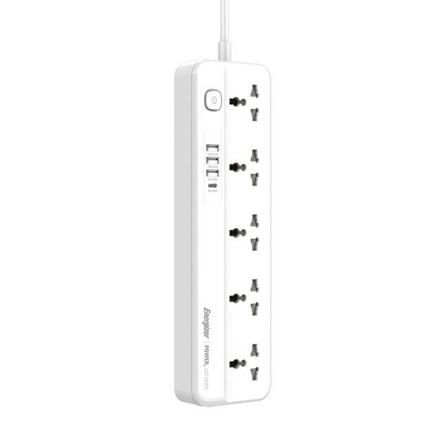  Ổ Điện Energizer Đa Năng 5AC 3USB-A 1USB-C Sạc Nhanh 20W 