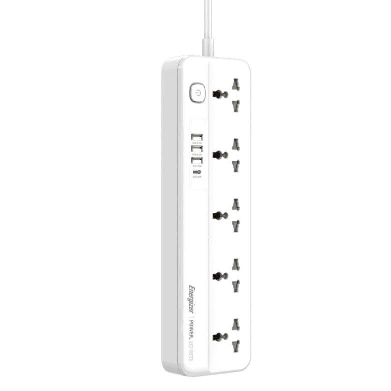  Ổ Điện Energizer Đa Năng 5AC 3USB-A 1USB-C Sạc Nhanh 20W 
