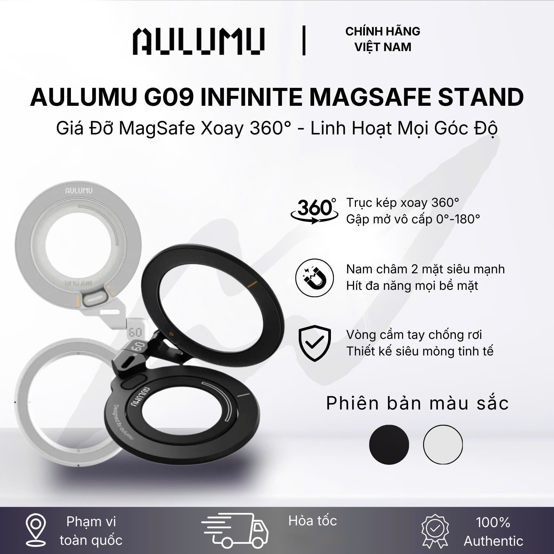  Giá Đỡ Điện Thoại Magsafe Aulumu G09 - Black 