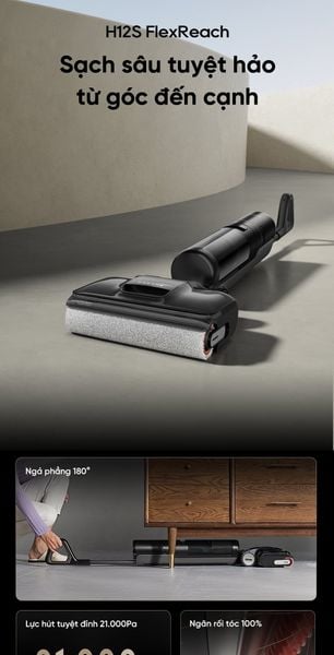  Máy Hút Bụi Lau Sàn Dreame H12 Flexreach 