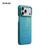  Ốp lưng iPhone 18 Pro Max - PITAKA Edge Case (with PitaTap) - Glints of Gold - Lucid Blue 