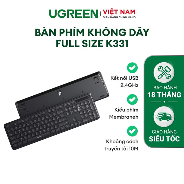  Bàn Phím Không Dây Ugreen 2.4Ghz - 85050 