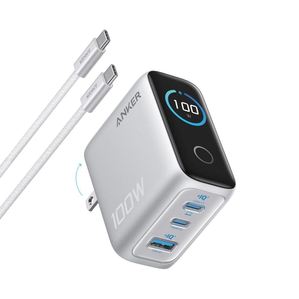  Sạc Anker Zolo 100W 2C1A Kèm Cáp (Trắng)-B121B 
