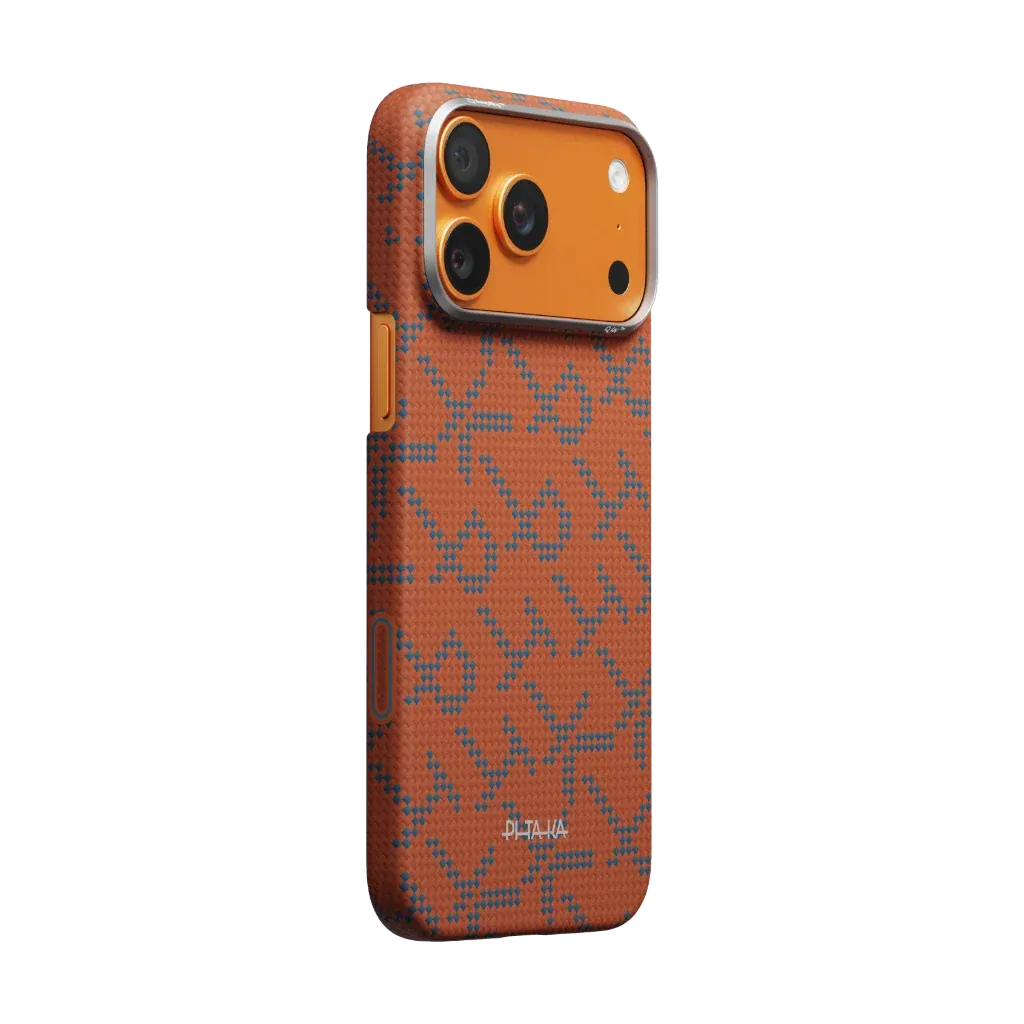  Ốp 17 Promax Pitaka Edge - Monogram Leaping - Blue Orange 