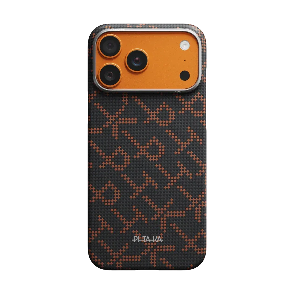  Ốp 17 Promax Pitaka Edge - Monogram Leaping - Orange Black 