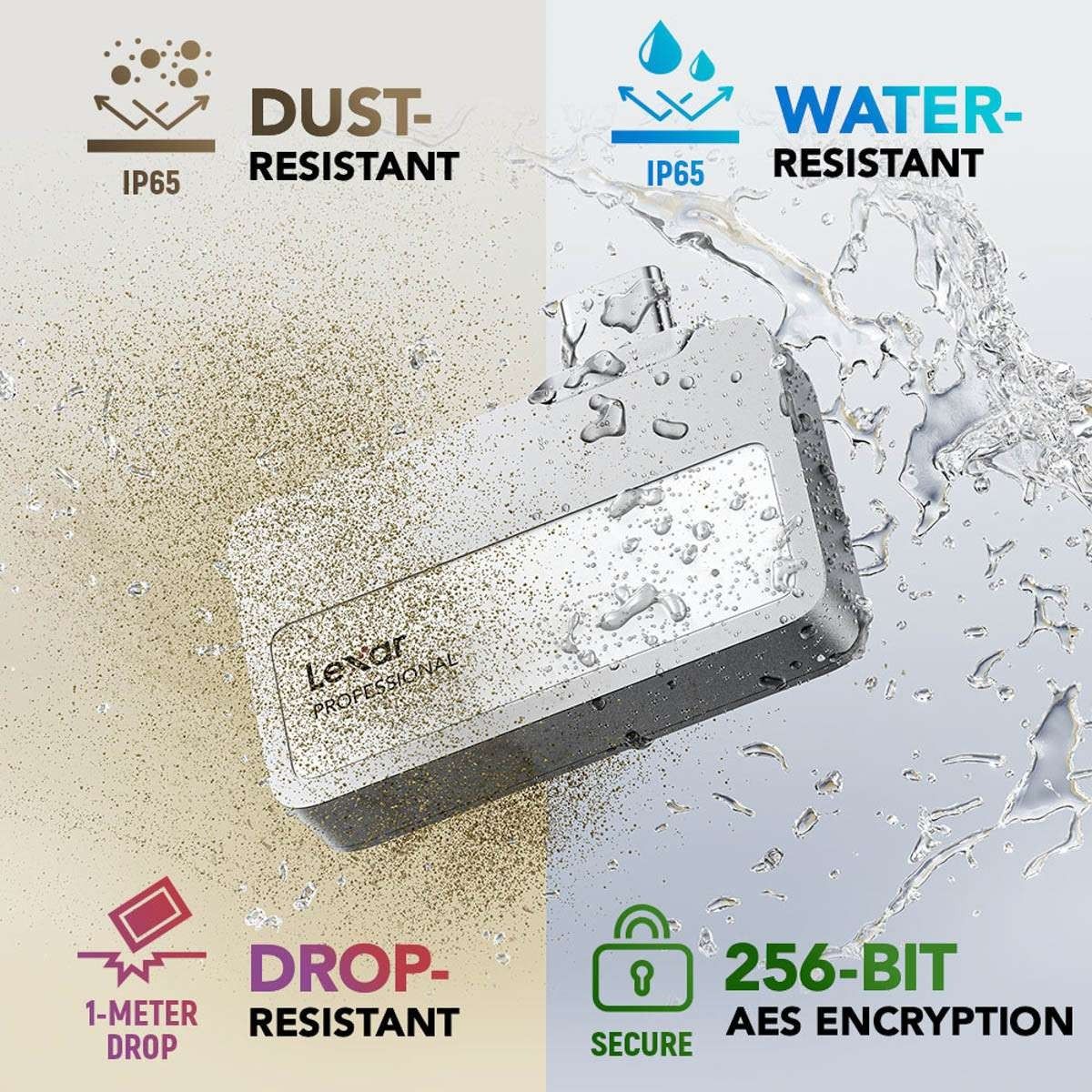  Ổ Cứng Di Động Lexar SL400 Professional Go Portable SSD With Hub 