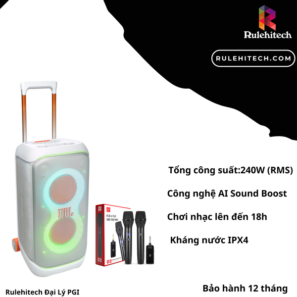  Loa JBL Partybox Stage 320 Chính Hãng PGI-Trắng (Chưa kèm mic) 