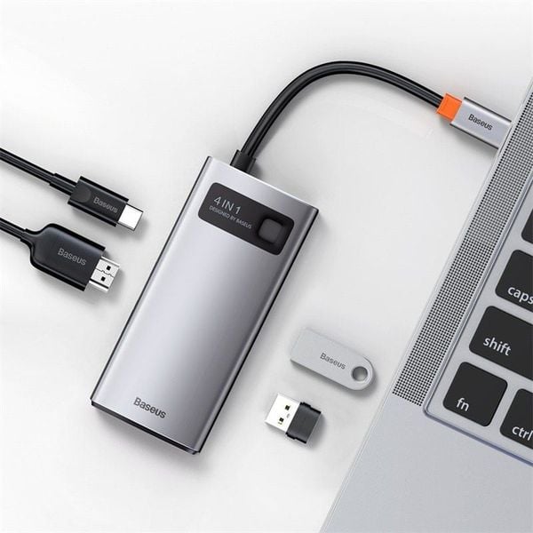  Hub Baseus Metal Gleam 4 in 1 Multifunction 