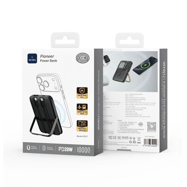  Pin Wiwu Pioneer 10.000mah (P052) - Đen 