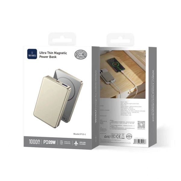  Pin Wiwu Magsafe Ultra Thin 10.000mah P15-1 