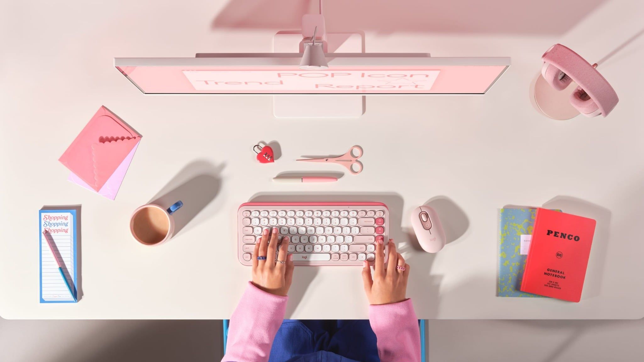  Bàn Phím Logitech Pop iCon Keys New - Hồng 