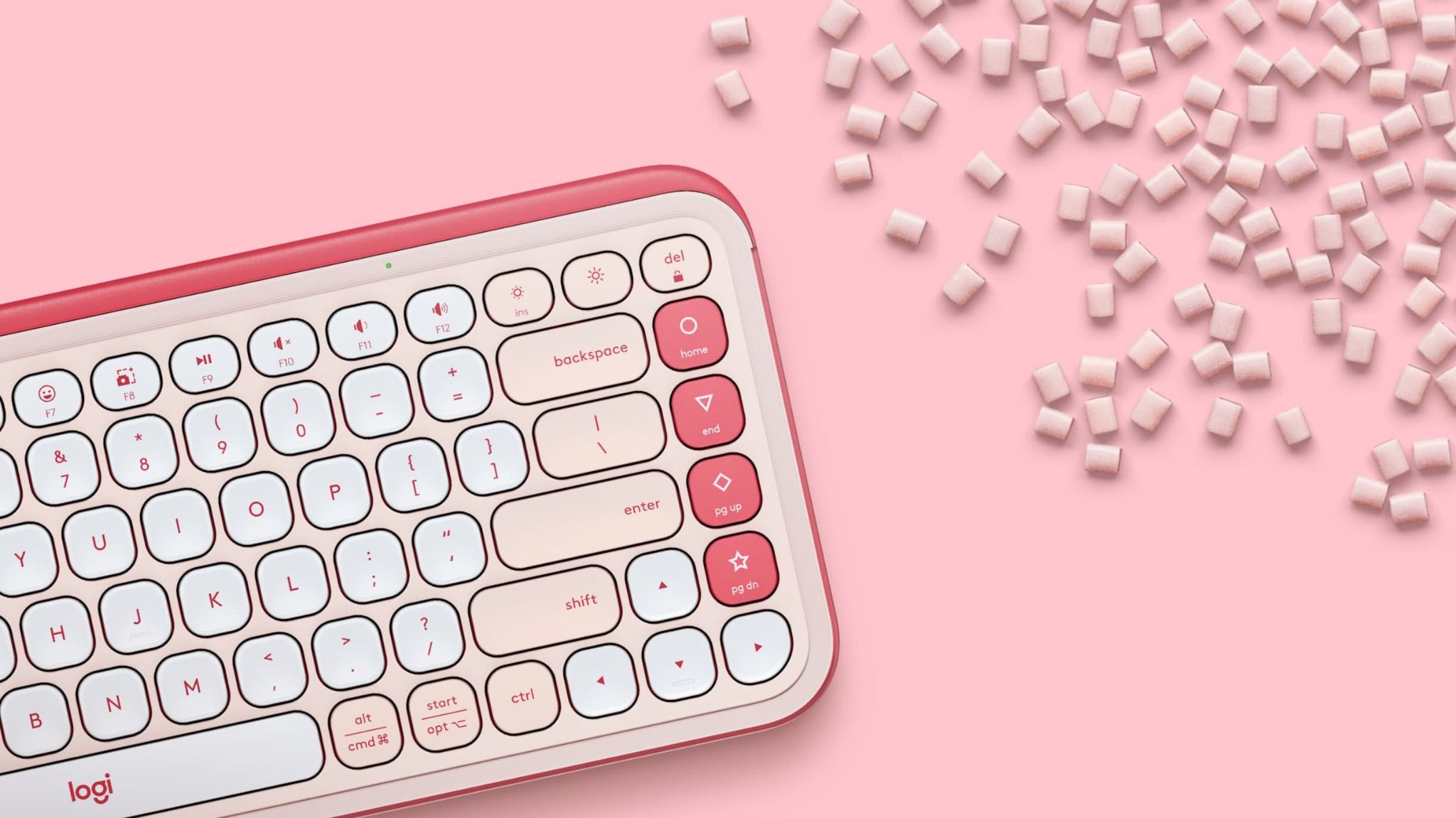  Bàn Phím Logitech Pop iCon Keys New - Hồng 