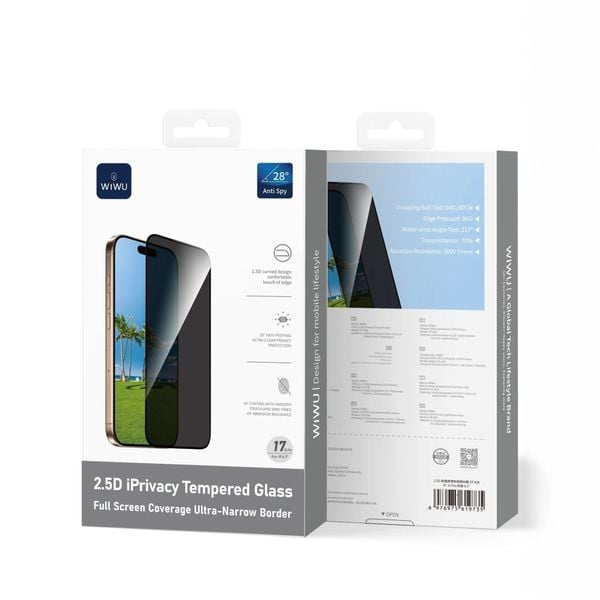  Kính 17 Pro Wiwu Chống Nhìn Trộm (GT028) 