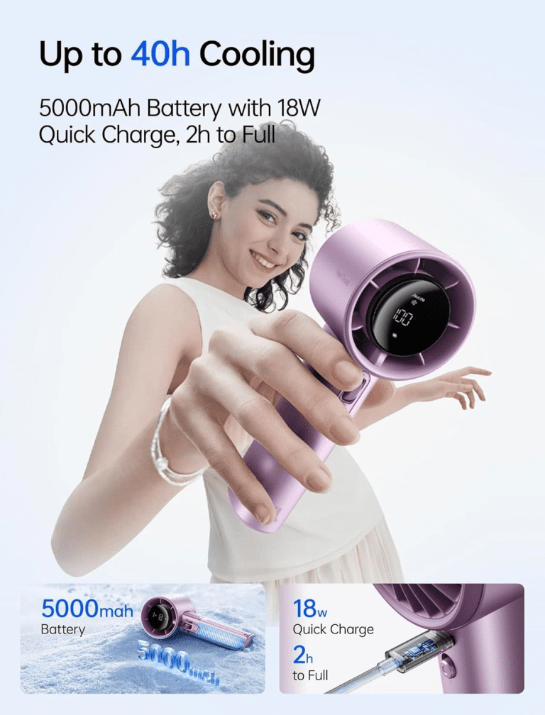  Quạt Cầm Tay Jisulife Pro 1S 2026 - Tím (sử dụng 40 giờ) 