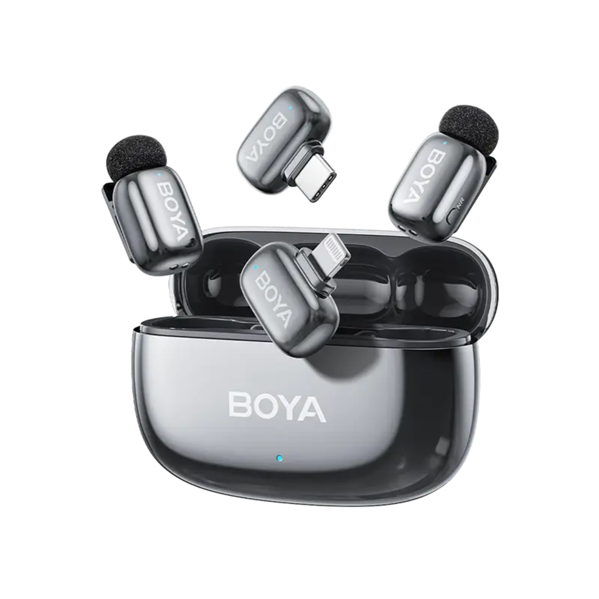  Micro Thu Âm BOYA Mini 2-01 (Chân TypeC+Lightning) - Bạc 