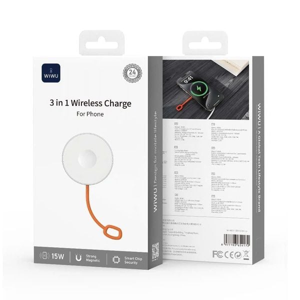  Dock Sạc Không Dây Wiwu 3 in 1 W037 (iPhone-Applewatch-Airpods) 