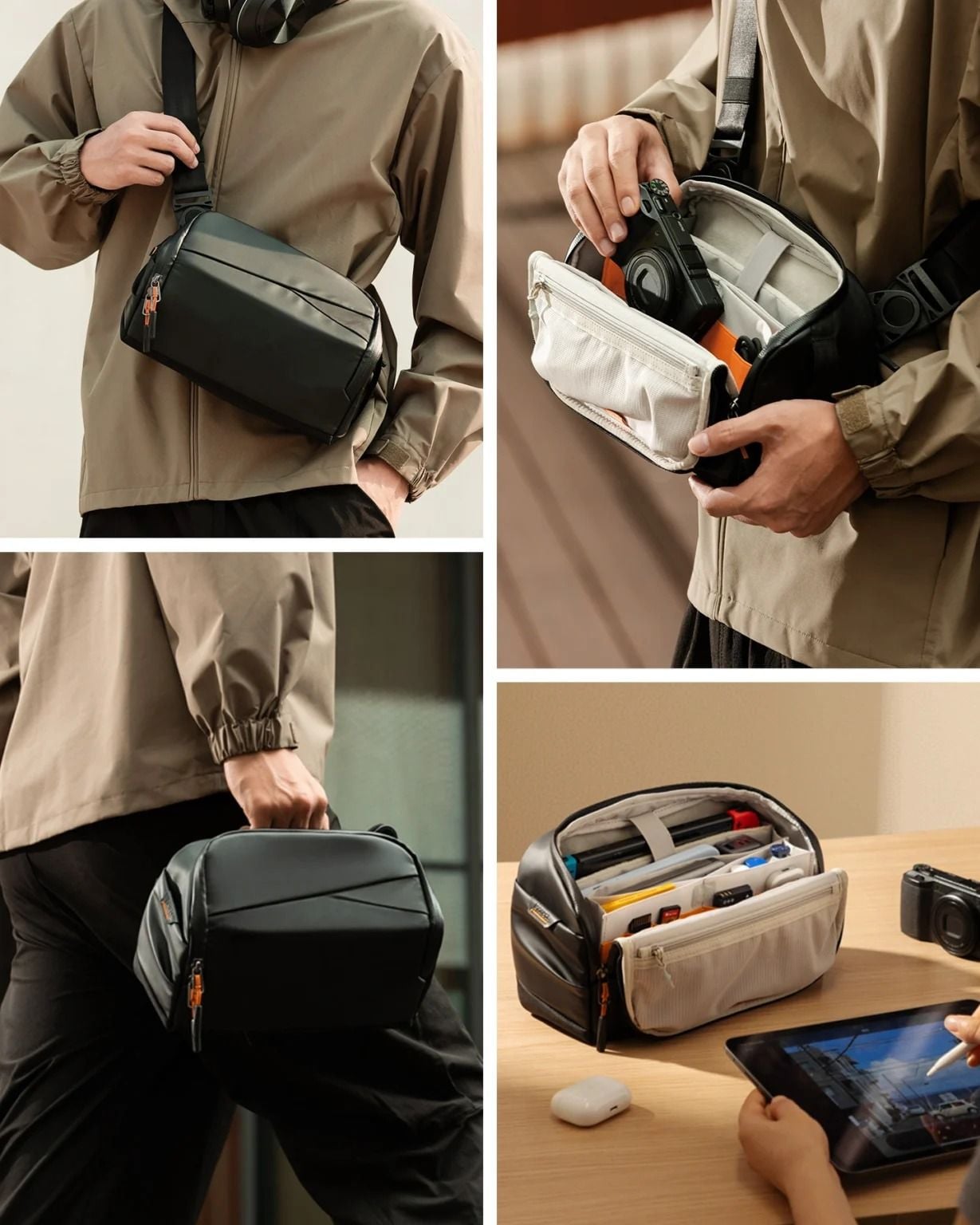  Túi Đeo Chéo inateck Versatile Water FB02001 - Black 