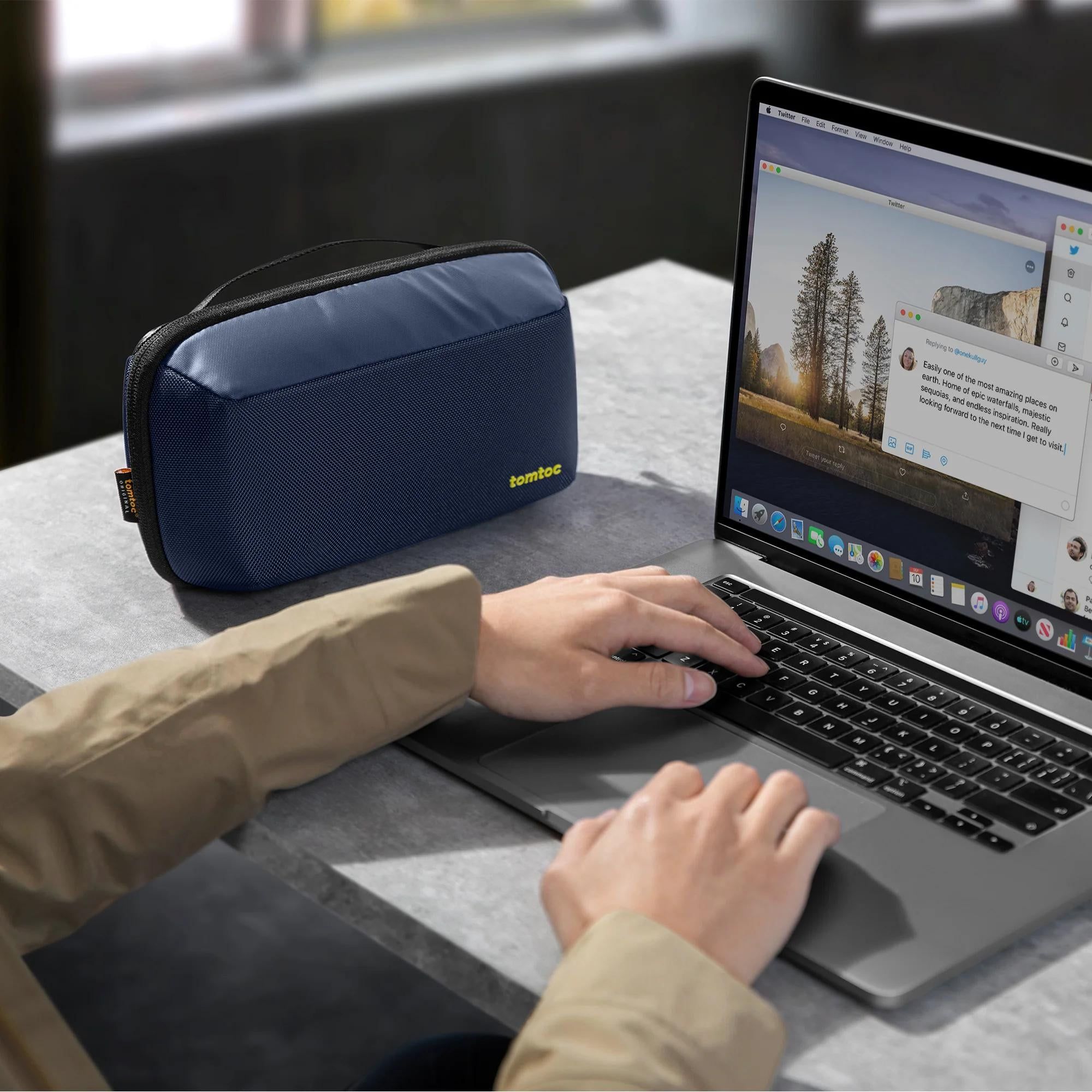  Túi Phụ Kiện TomToc Navigator Accessory Pouch - Navy Blue 