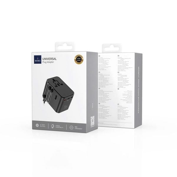  Sạc Wiwu 45W Travel Du Lịch Nhiều Chân Đa Năng 
